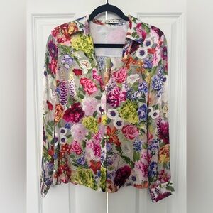 Alice + Olivia Multicolor Floral Blouse
